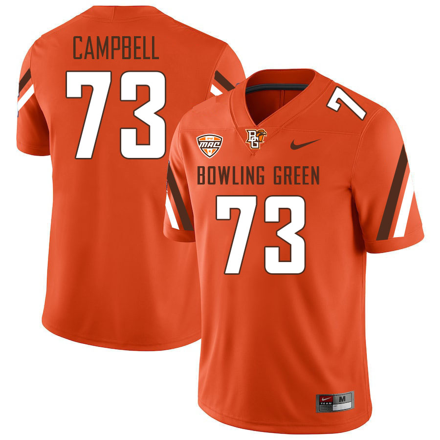 Bowling Green State Falcons #73 Caden Campbell College Football Jerseys Stitched-Orange